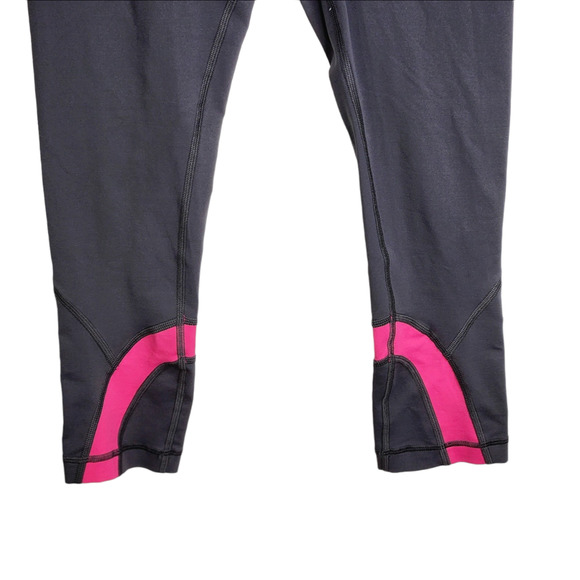 Lululemon Run Inspire Crop II Legging Women's Size 4‎ Grey Heathered Grey Pink - Picture 3 of 6